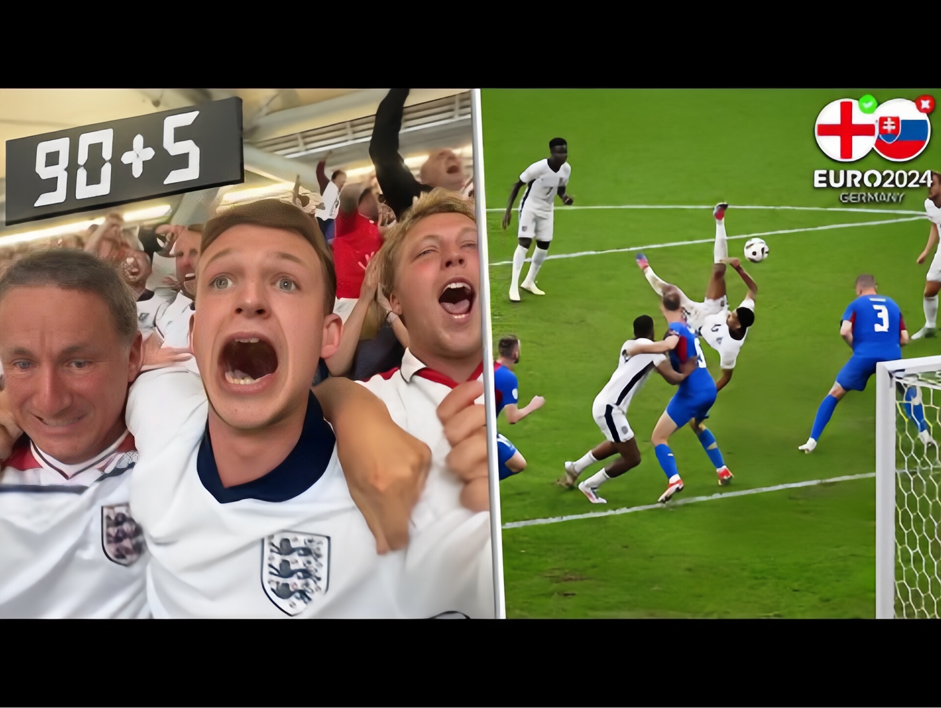 贝林厄姆拯救英格兰欧洲杯梦的那一刻！